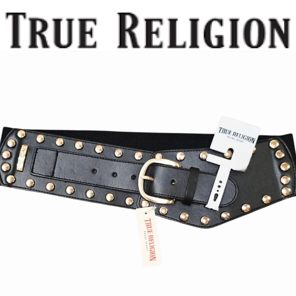 True Religion Gold‎ Stud Stretch Belt